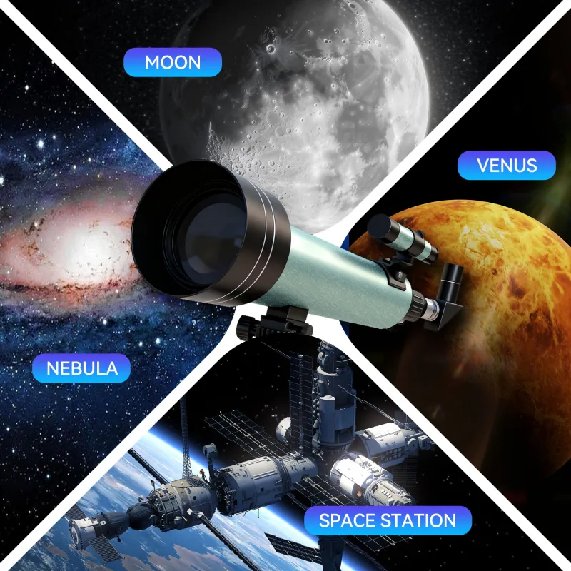 Telescope for Astronomy, 60mm Large Aperture 900mm Refractor Telescope with 675X Ultra HD Zoom Sky Blue-6