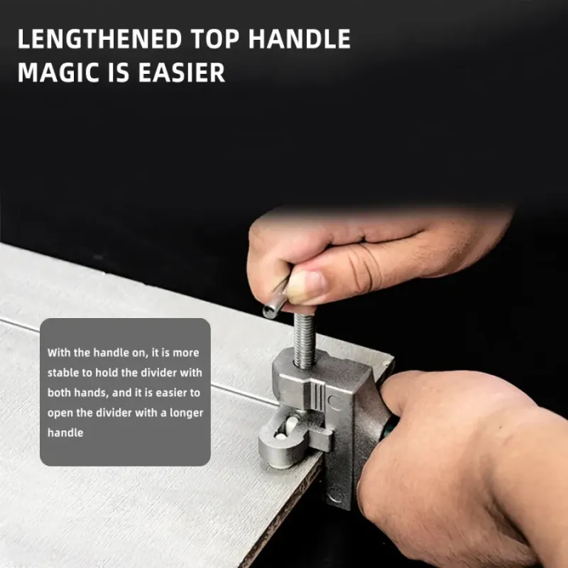 Tile Edge Opener Handheld 2-in-1 Glass Cutter Tile Cutter Cutting Tool Integrated Tile Scoring and Opening Tool Silver-5