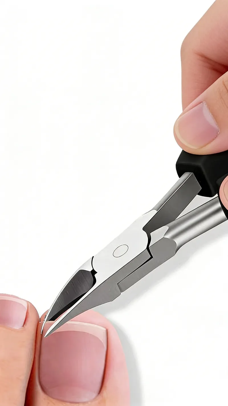 Toe Nail Clipper for Ingrown or Thick Toenails, Heavy Duty Toenail Trimmer Nail Clipper Pedicure Tool with Long Handle and Soft Grip for Seniors Red-3