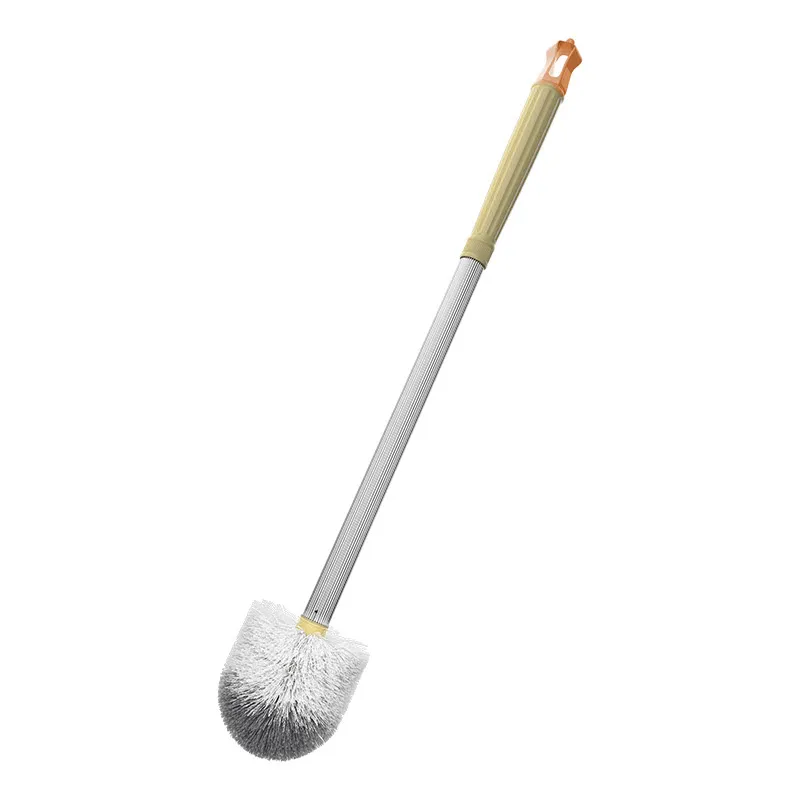 Wall-mounted, for corner-free cleaning, thickened long-handled toilet brush for the bathroom. White