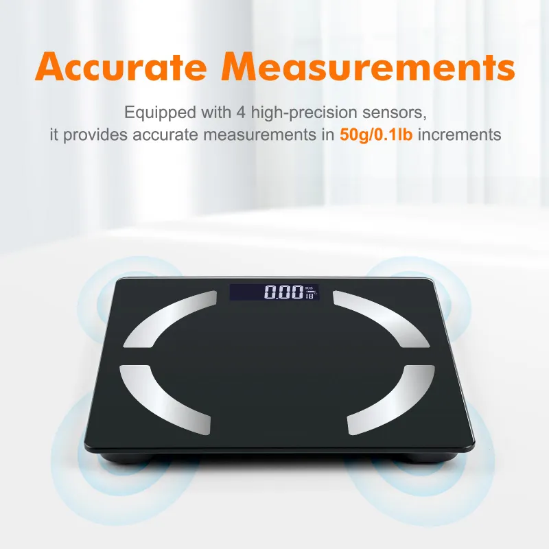 Weight Machine for Home, Digital Weighing Machine for Body Weight with Large LCD Display, Black Black-3