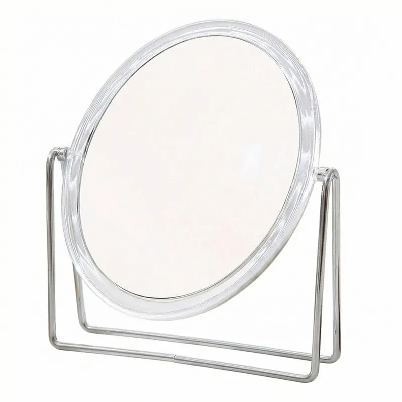 Wrought Iron mirror makeup mirror, double-sided, high-definition, bedroom vanity mirror, tabletop, magnifying, can be placed on a desk