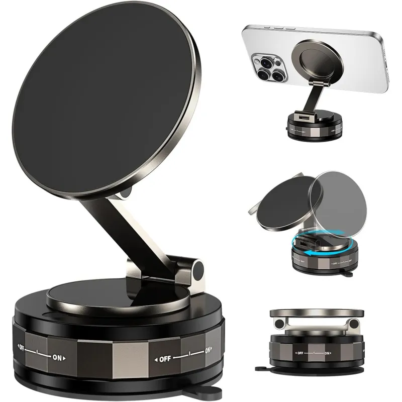 Zemkarma Car Phone Holder, 2400gf Strong Magnetic Force, 360° , Custom Orange Car Mount