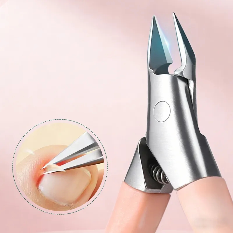 High-precision cuticle scissors, stainless steel eagle-beak pliers, angled nail clippers, ultra-sharp cuticle scissors Mint Blue-5