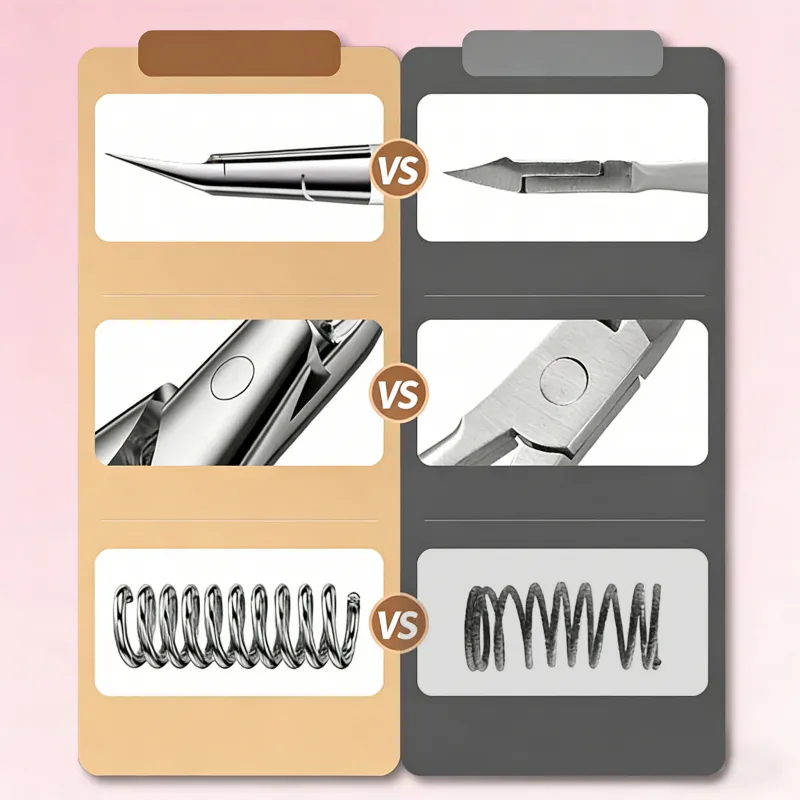 High-precision cuticle scissors, stainless steel eagle-beak pliers, angled nail clippers, ultra-sharp cuticle scissors Mint Blue-6