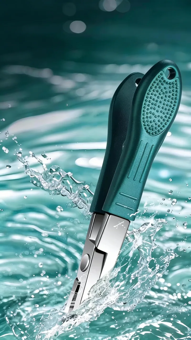 Large Open Ultra-Sharp Slanted Nail Clipper, High-End German Imported Original Splash-Proof Cuticle Nipper Green-1