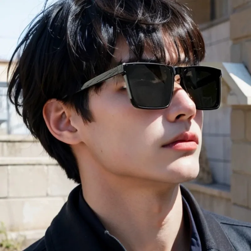 Latest Black Frame Retro Square Stylish Sunglasses, Goggles For Men's and Women's UV protected Black-3