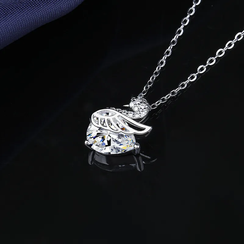 Light luxury fashion niche little swan necklace pendant, versatile and stylish collarbone chain, women's jewelry gift Silver-3