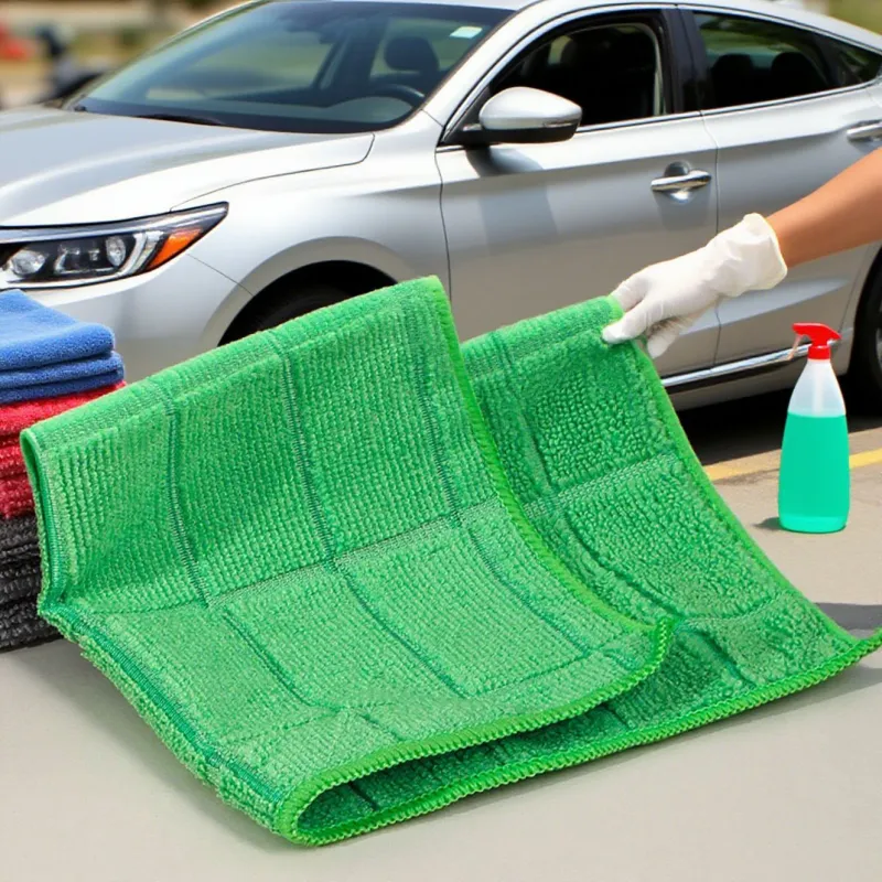Microfiber Cleaning Cloths, 5 pcs 30x40cms 280GSM Multi-Color Highly Absorbent, Lint and Streak Free for Car, Window, Stainless Steel. Mixed-2