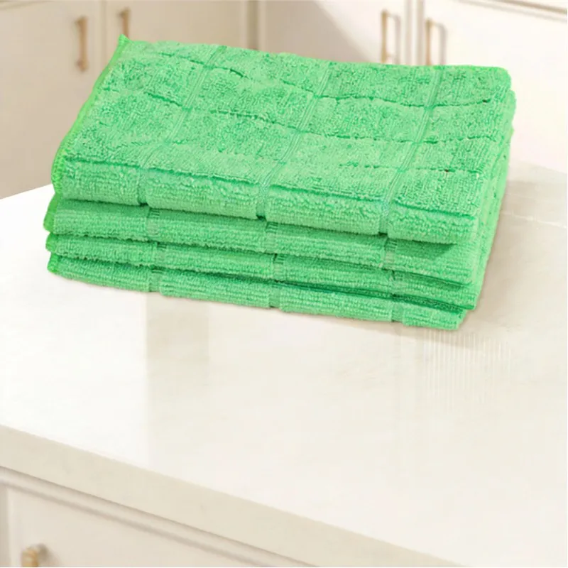 Microfiber Cleaning Cloths, 5 pcs 30x40cms 280GSM Multi-Color Highly Absorbent, Lint and Streak Free for Car, Window, Stainless Steel. Mixed-4