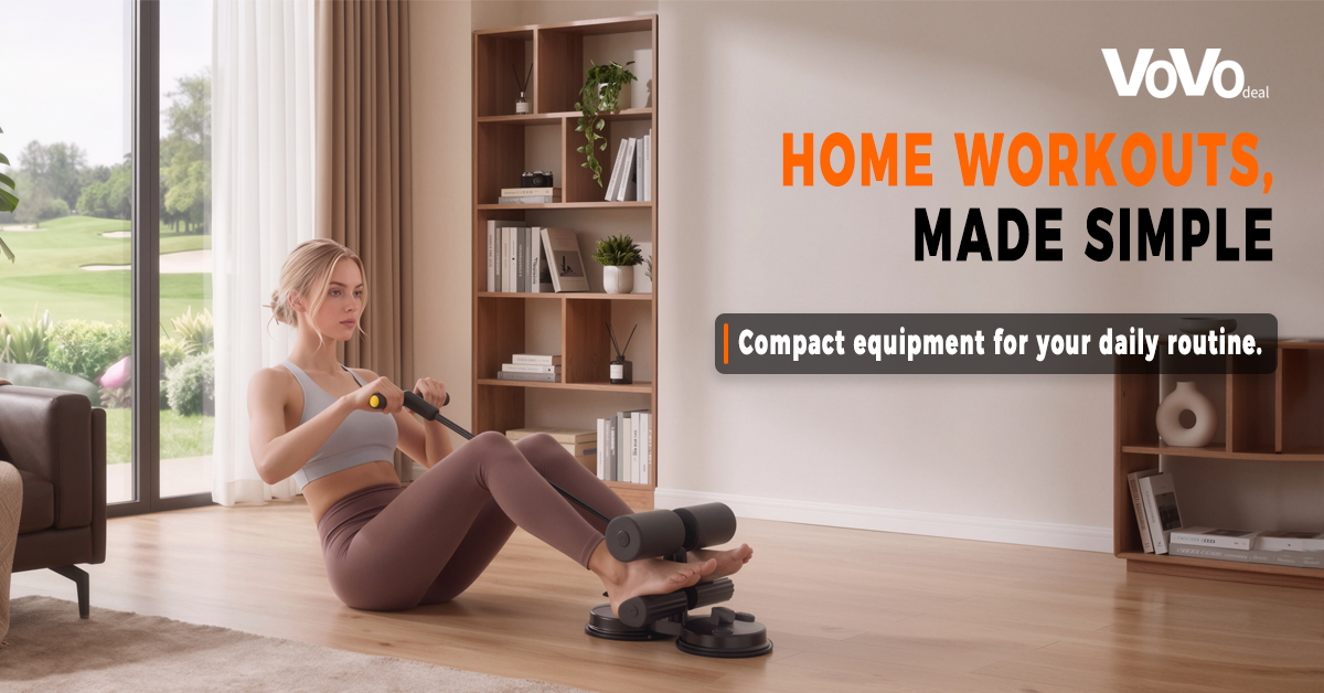 Black dual-suction sit-up assistant with removable resistance band