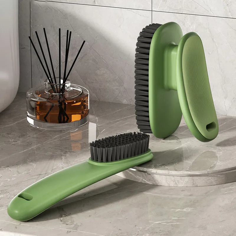 Multi-functional Household Cleaning Brush, Lint-Free Laundry Brush, Soft Bristle Shoe Brush Green-5