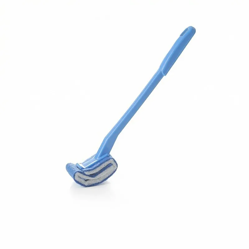 No-rinse toilet brush, soft bristles, creative design, reaches all corners, toilet brush. Blue