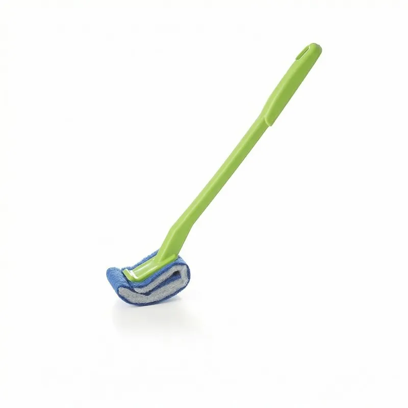 No-rinse toilet brush, soft bristles, creative design, reaches all corners, toilet brush. Green