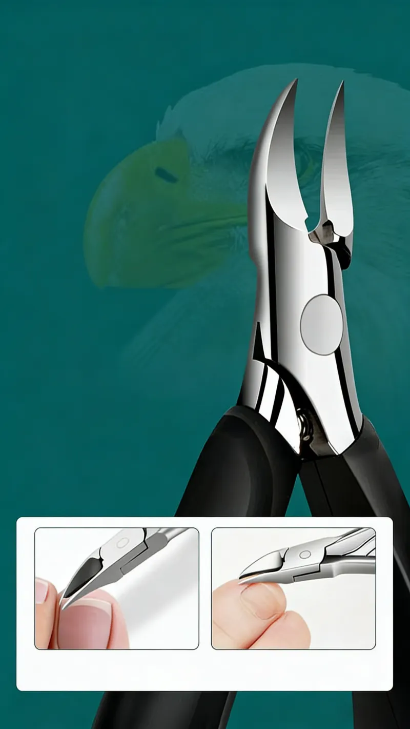 Toe Nail Clipper for Ingrown or Thick Toenails, Heavy Duty Toenail Trimmer Nail Clipper Pedicure Tool with Long Handle and Soft Grip for Seniors Black-4