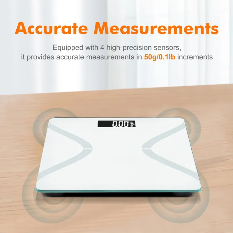 Weight Machine for Home, Digital Weighing Machine for Body Weight with Large LCD Display, , Whtie White-3
